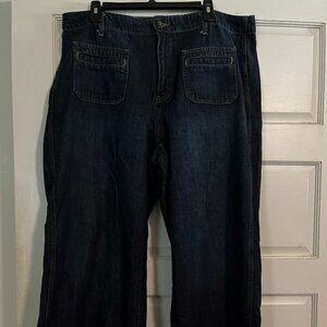 Super Cute Wide Leg Denim Trousers